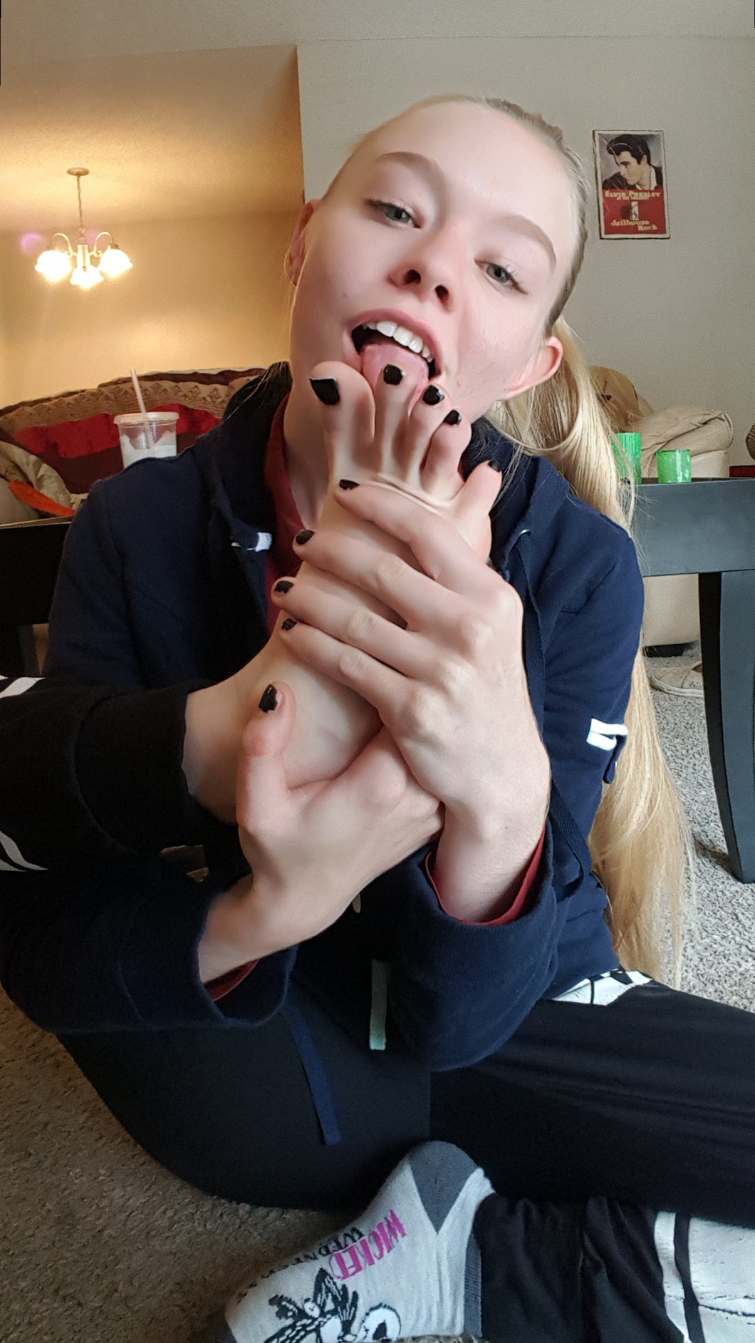 Post Jog toe sucking 5m